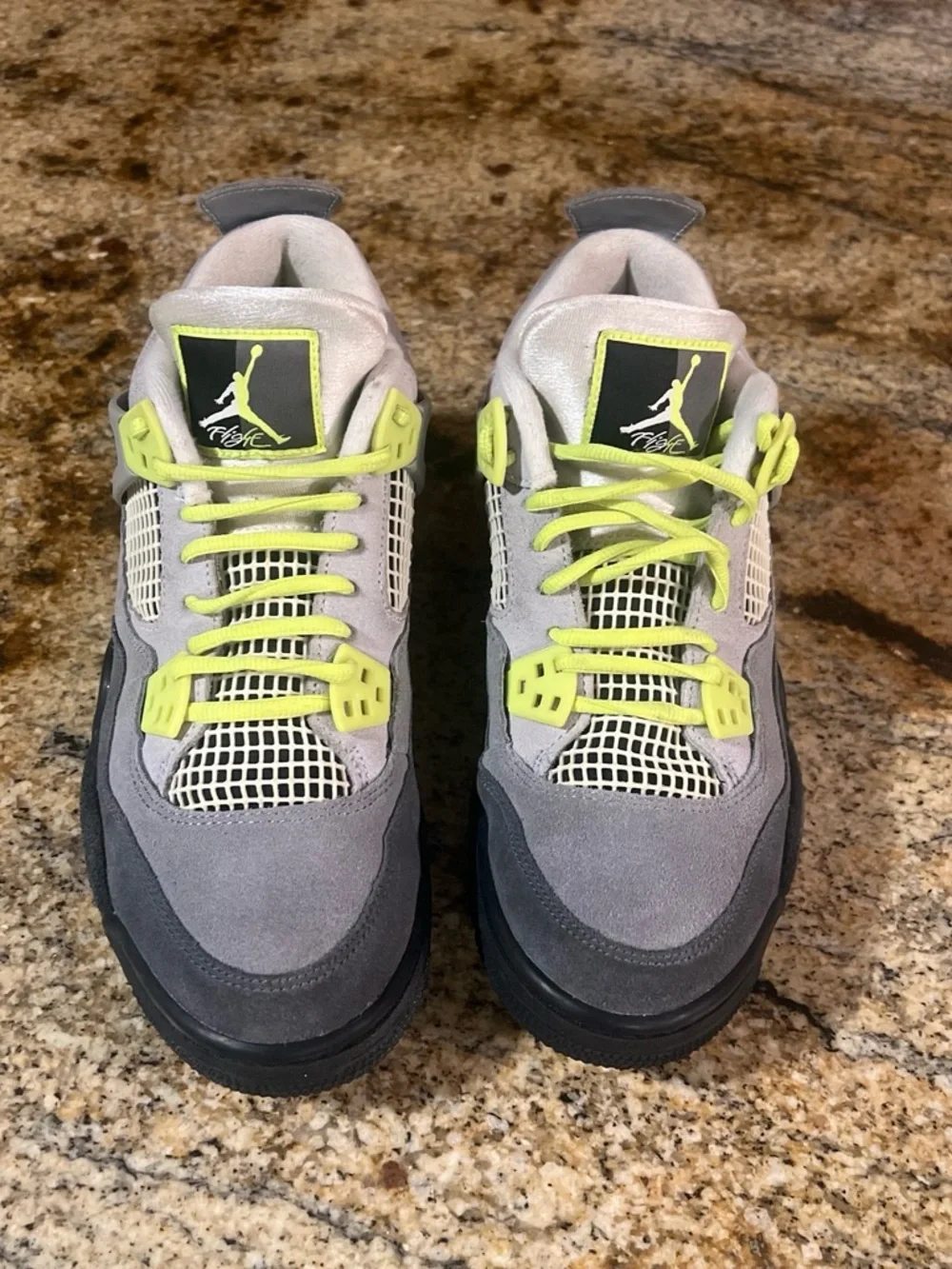 Air Jordan 4 Retro SE Neon 95 GS Size 7Y Grey Volt – No Insoles